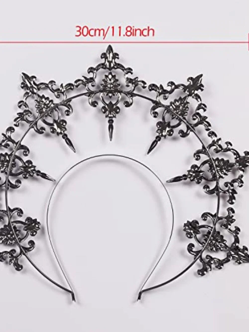 Gothic Halo Crown Baroque Headband Women Renaissance Fairy Wedding Halloween